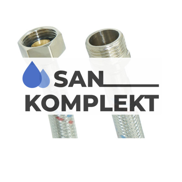 Гибкая подводка для воды 1/2 г-ш, с PVC покрытием,80см TIM C67-8