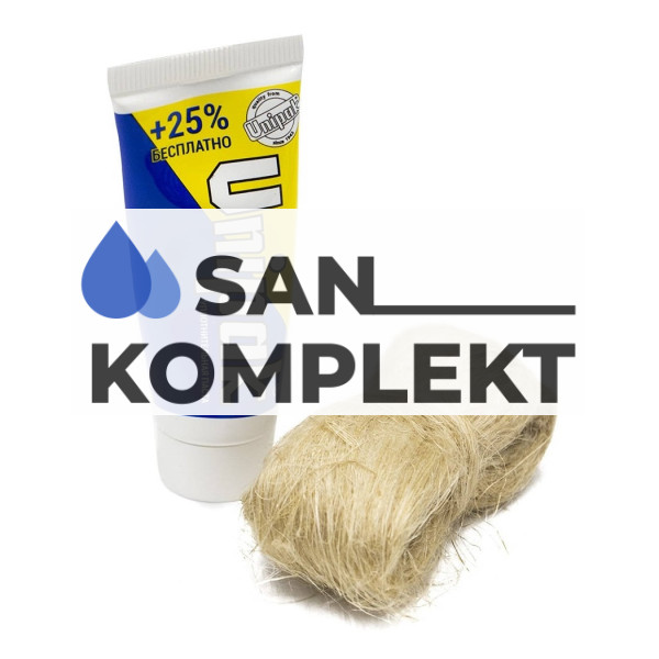 Комплект №1 UNIPAK паста тюбик 25 гр + лён 13 гр