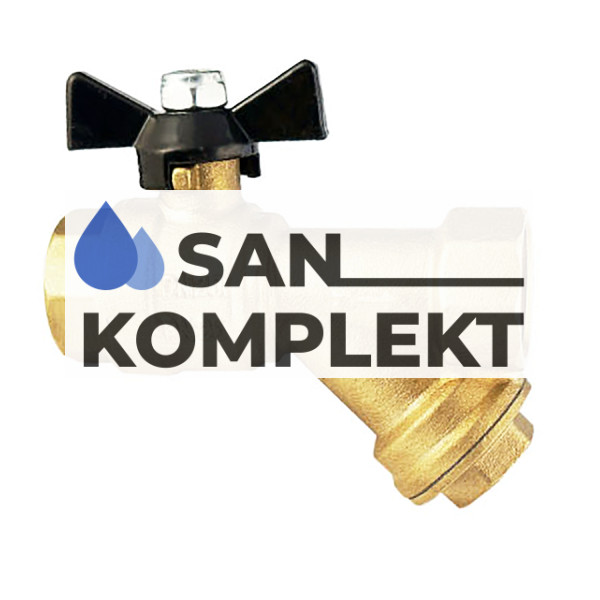 Кран с фильтром 1/2" г-г баб. TIM BL7800