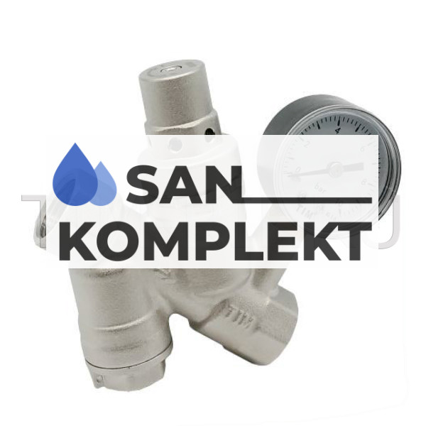 Редуктор давления 1/2 с фильтром и манометром TIM BF2812A