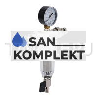 Фильтр промывной ДУ-1/2 с редукционными соединениями и сливным краном для холодной воды никелированный ZEISSLER ZRf.301.000204N