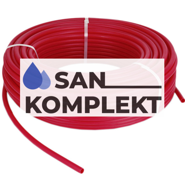 Труба PEX-b Ø 16*2.0 Red с кислородным барьером TIM TPER 1620-100 Red