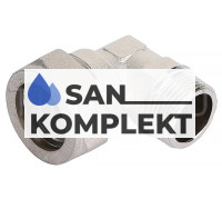 Уголок ДУ 20*3/4 труба нар. резьба (никелированный) TIM ZTI.621.002005N