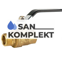 Кран шаровой латунный  11/2&quot; г-ш рычаг TIM DE1211