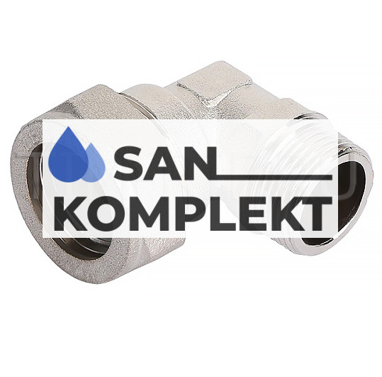 Уголок ДУ 15*1/2 труба нар. резьба (никелированный) TIM ZTI.621.001504N