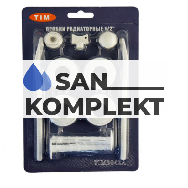 Пробки радиаторные с 2-я кронштейнами 1/2" TIM TIM3042A