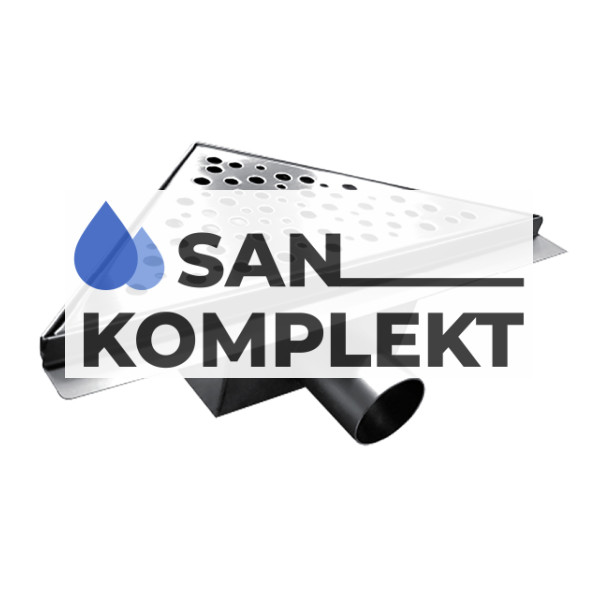 Трап металлический 200х200 мм угловой с боковым выпуском TIM BAD412002