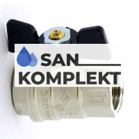 Кран шаровой полнопроходной Bugatti  D 1/2 ВВ бабочка BG-302