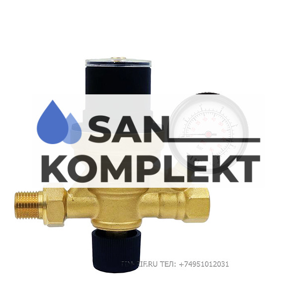 Клапан автоматической подпитки с манометром 1/2" TIM AF0206A