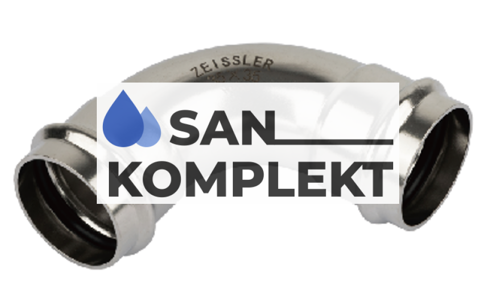 Двухраструбный пресс-угольник из нержавеющей стали 90° 54*54mm TIM ZTI.551.005454