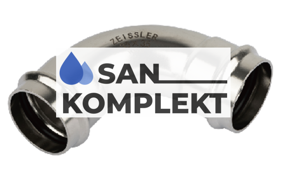 Двухраструбный пресс-угольник из нержавеющей стали 90° 42*42mm TIM ZTI.551.004242