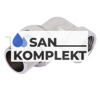 Муфта американка для углового соединения 3/4 г/ш никелированная TIM HJL033N